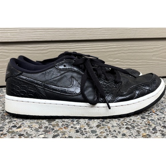 Nike Air Jordan 1 Low Golf Black Crocodile Skin DD9315-003 Men's Size 10.5
